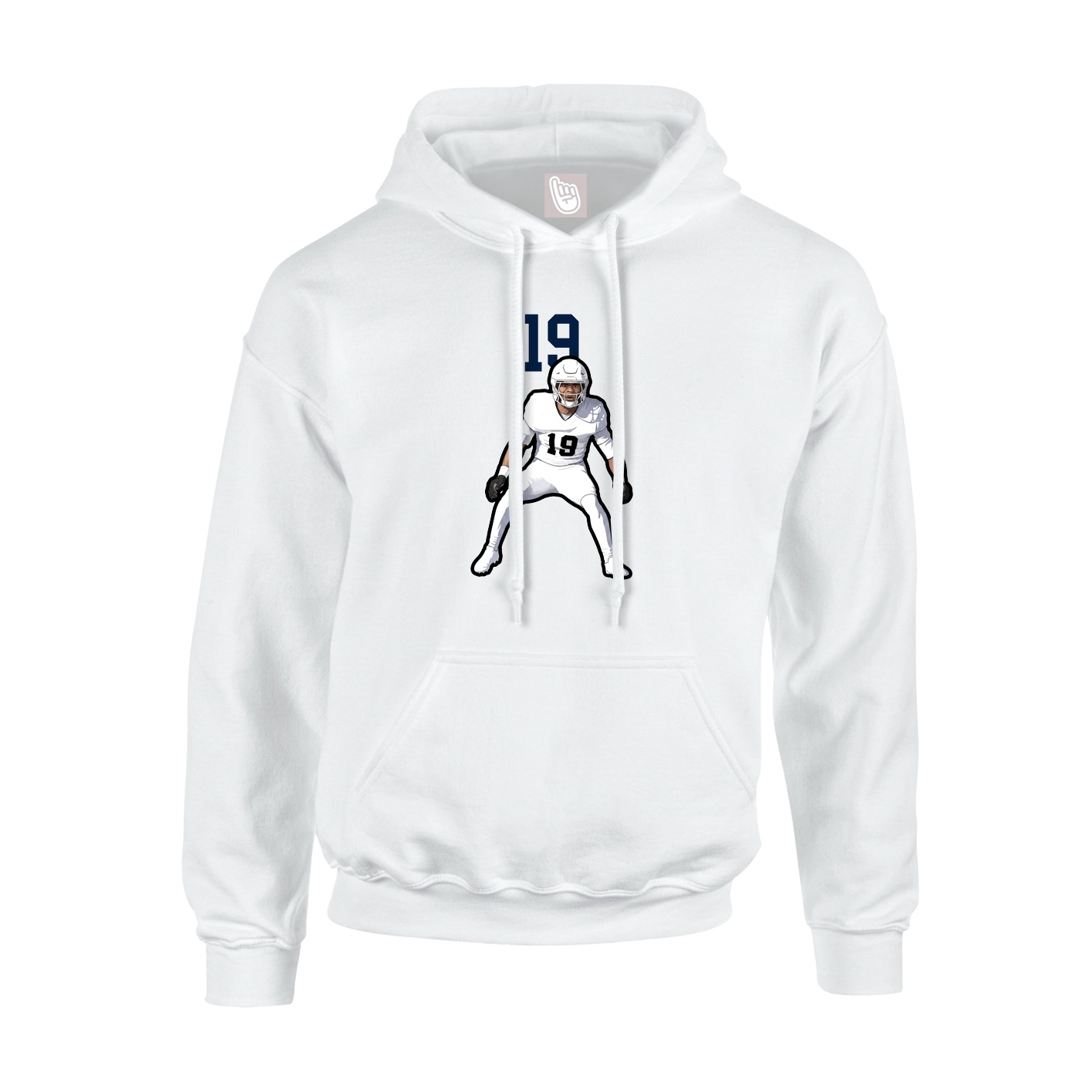 Hoodie — Number Top in White
