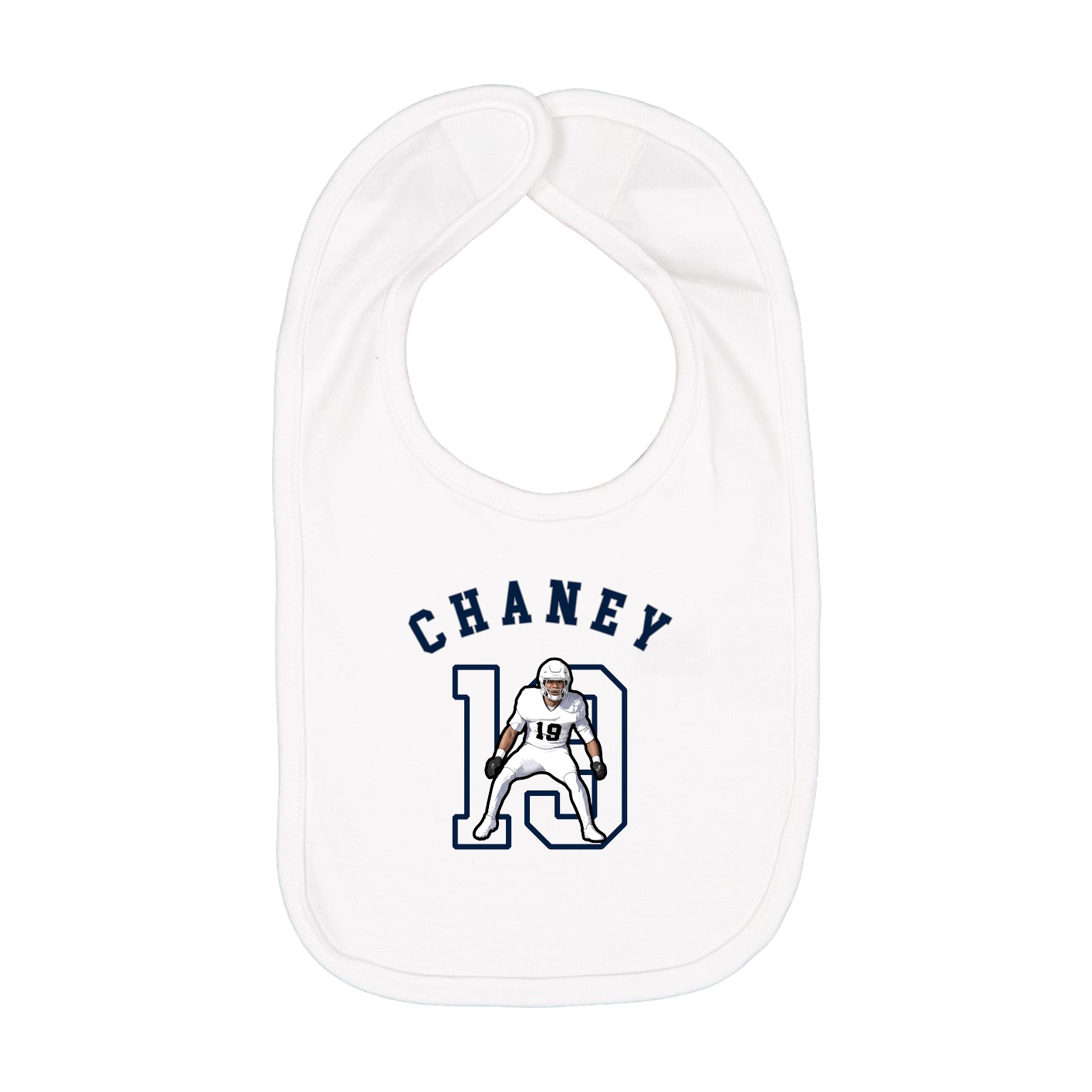 Infant Bib — Shirsey Arch in White