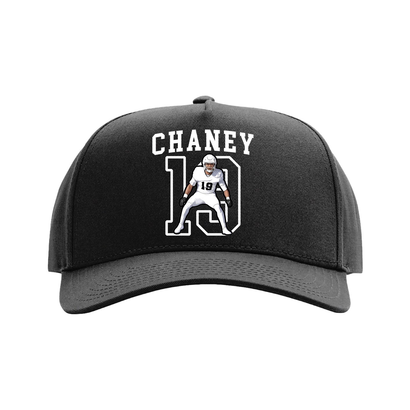 Full Fabric Five-Panel Champ Cap — Shirsey in Black