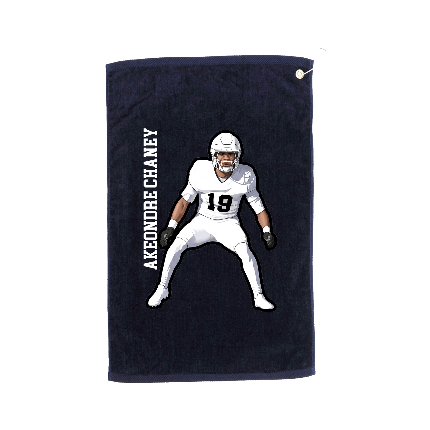 Golf Towel — Name Vertical in Navy