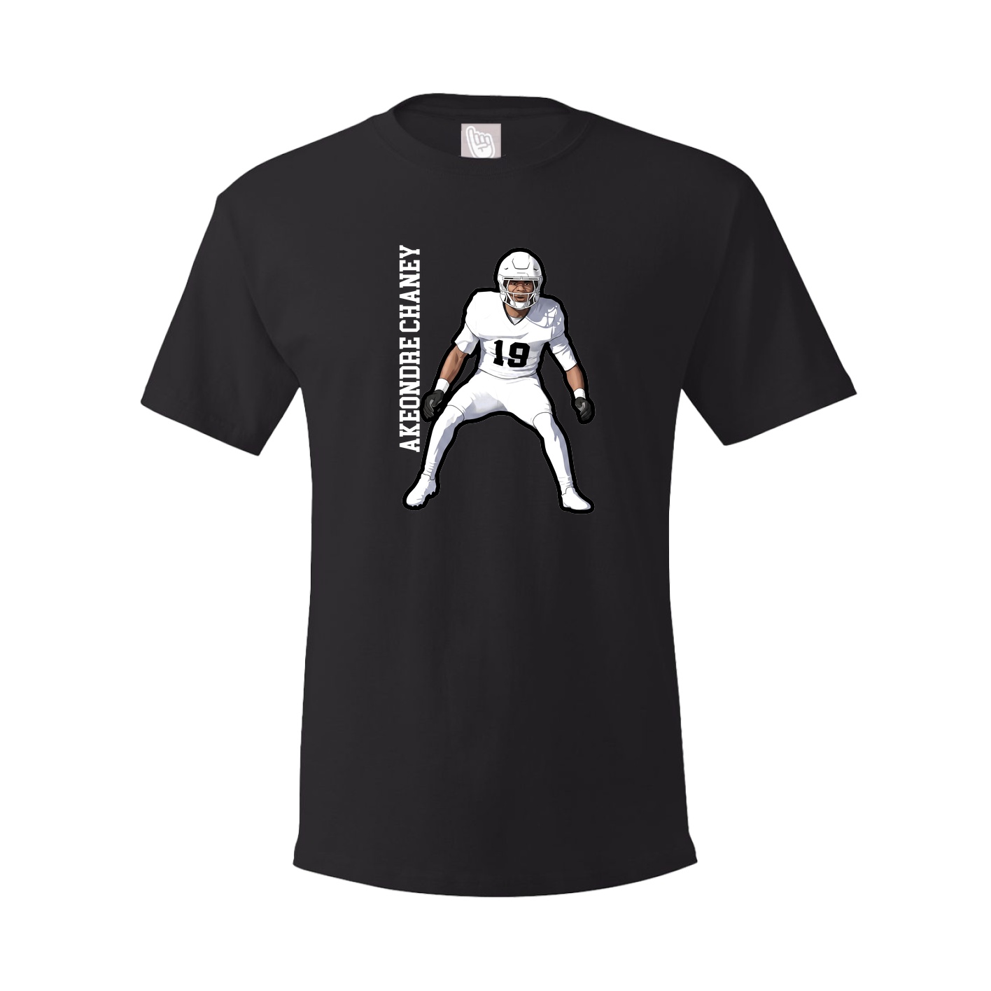 Youth Tee — Name Vertical in Black