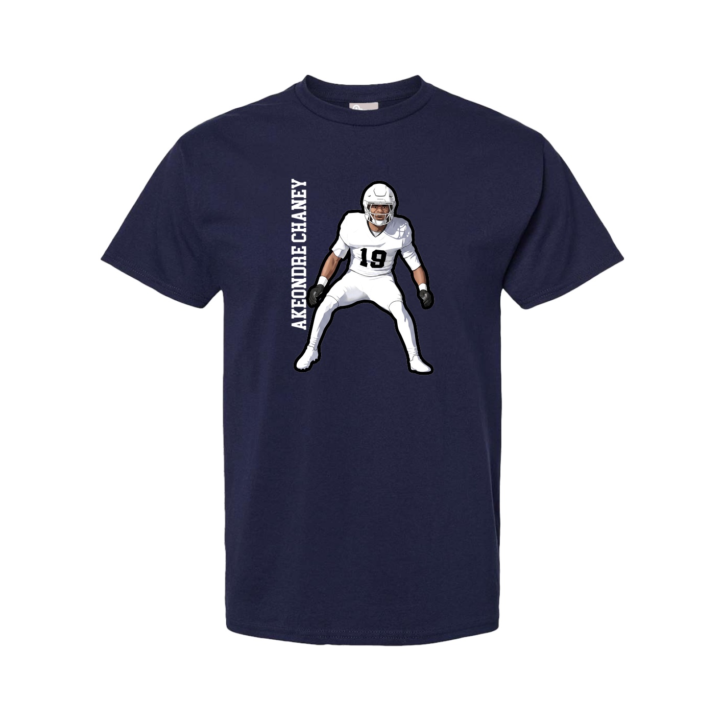 Youth Tee — Name Vertical in Navy