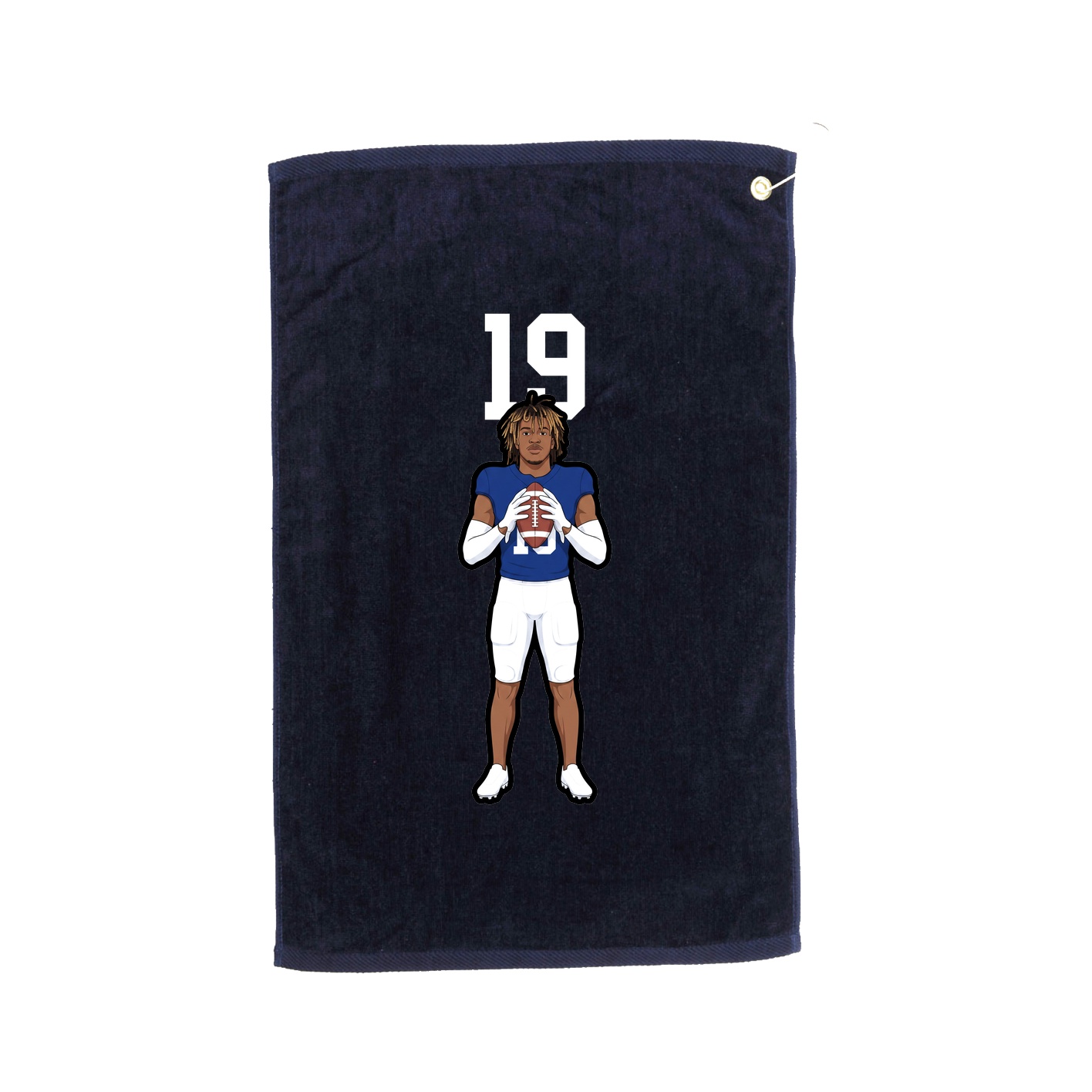 Golf Towel — Number Top in Navy