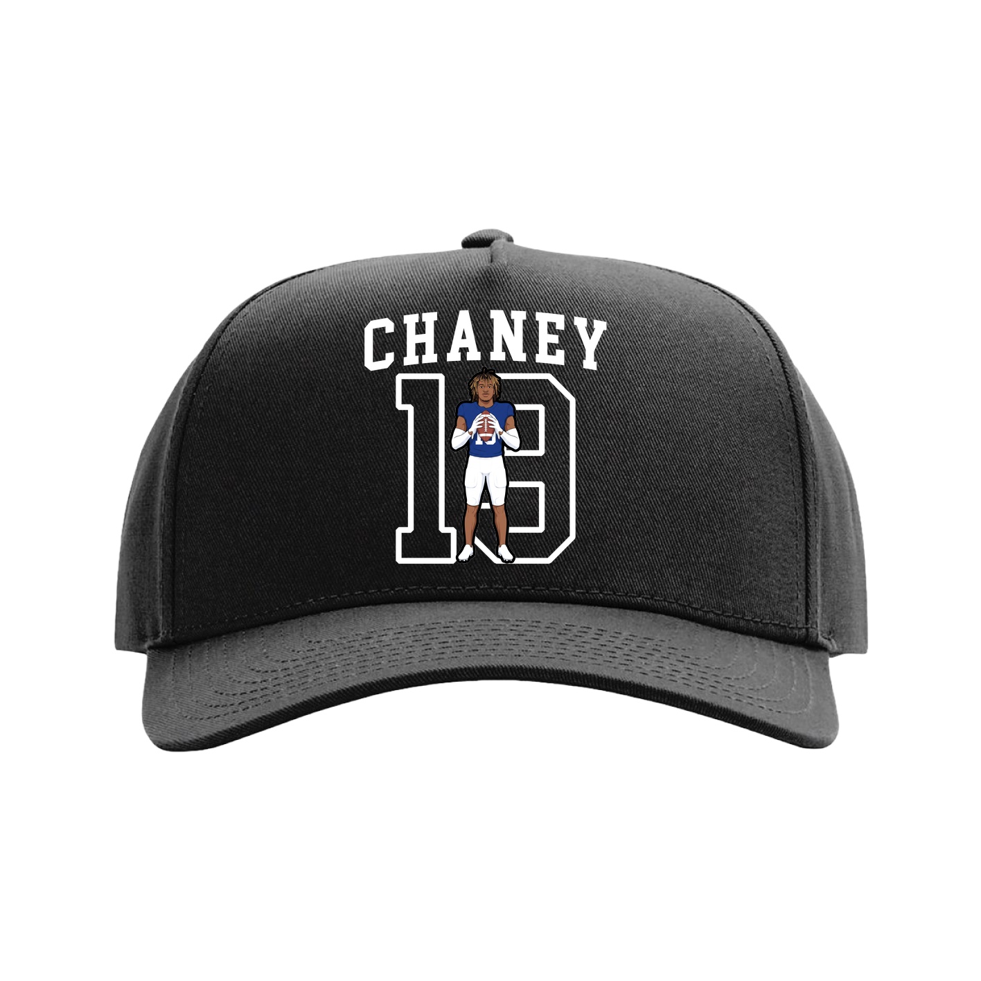 Full Fabric Five-Panel Champ Cap — Shirsey in Black