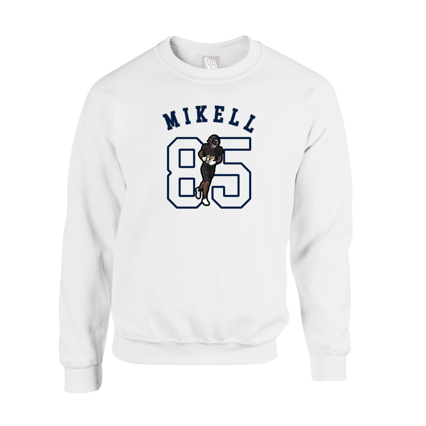 Fleece Crew — Shirsey Arch in White