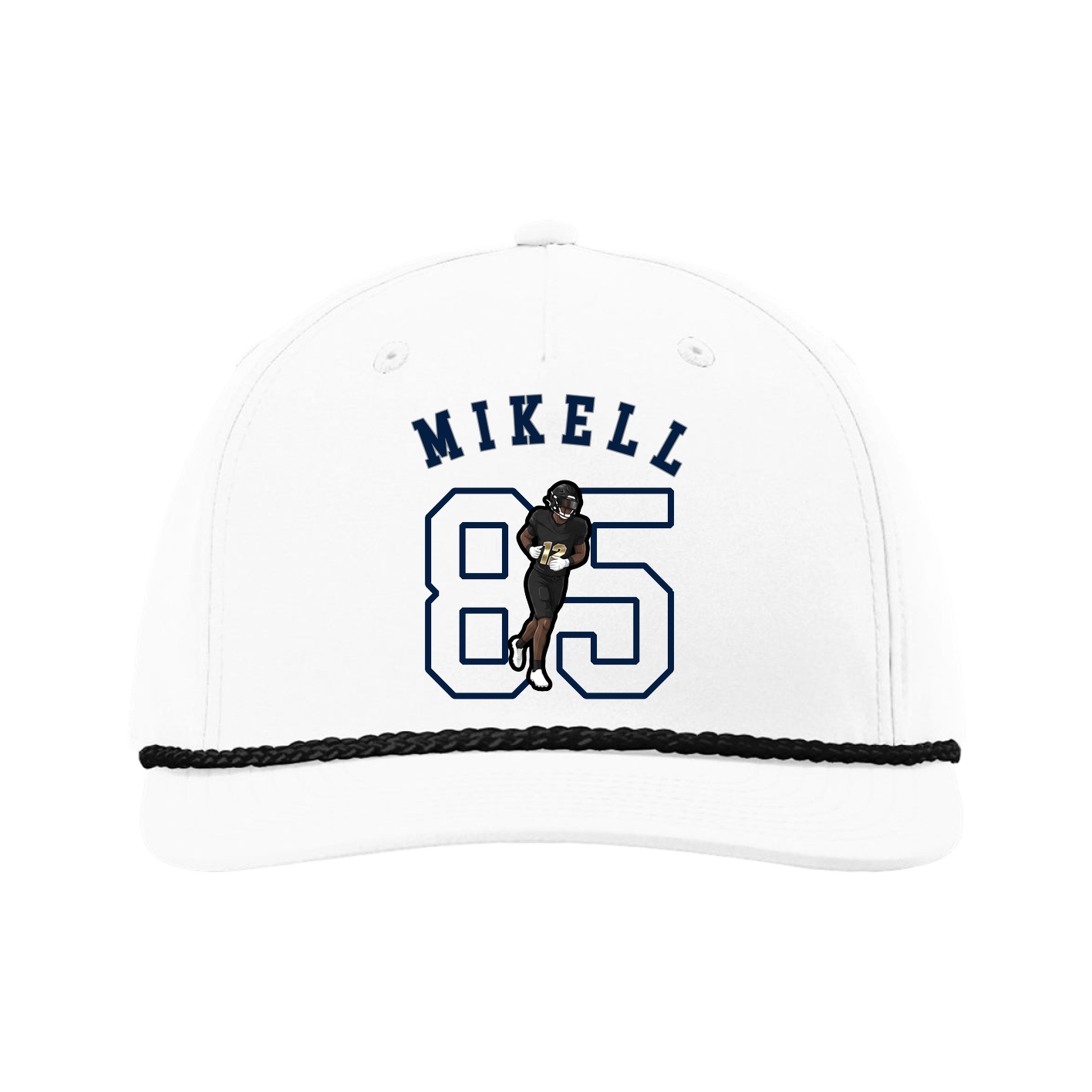 Five-Panel Classic Rope Cap — Shirsey Arch in White