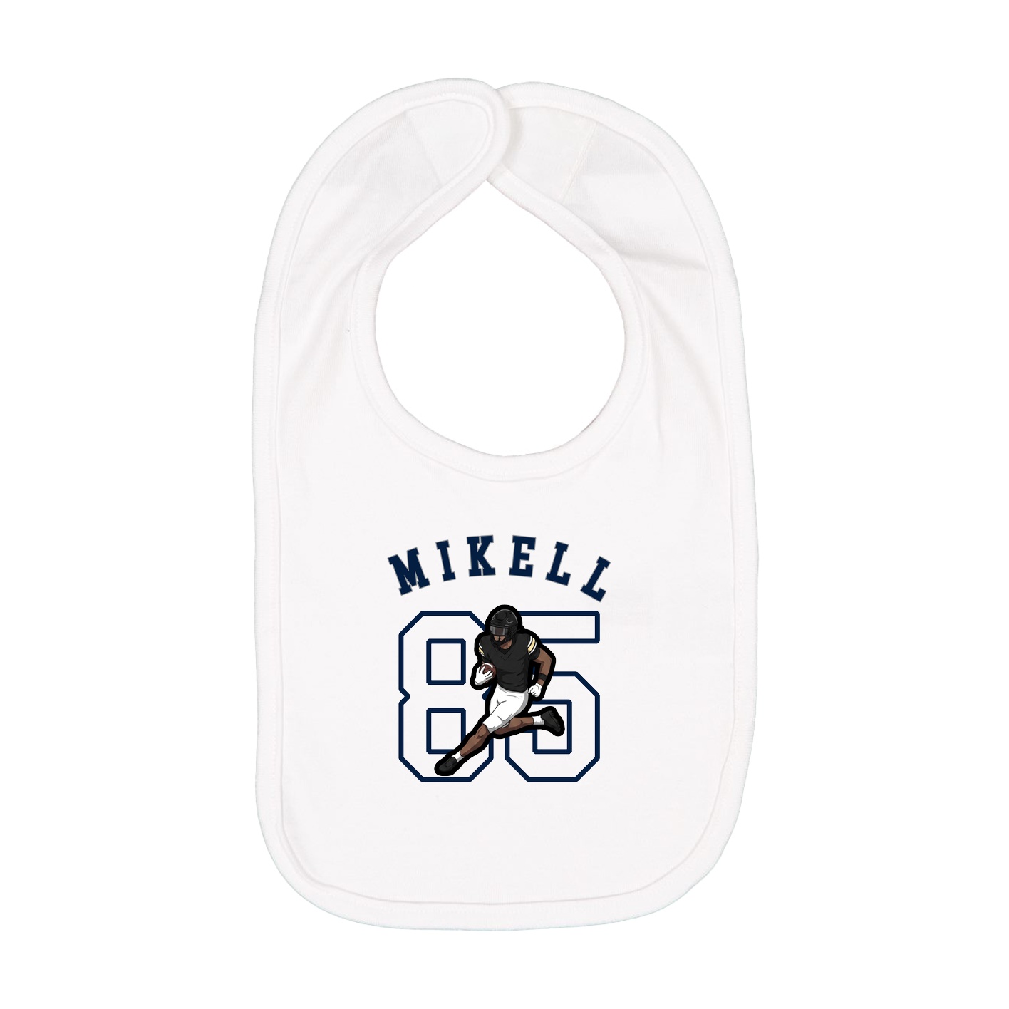 Infant Bib — Shirsey Arch in White