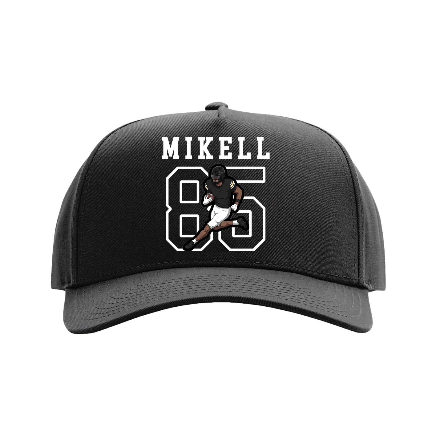 Full Fabric Five-Panel Champ Cap — Shirsey in Black