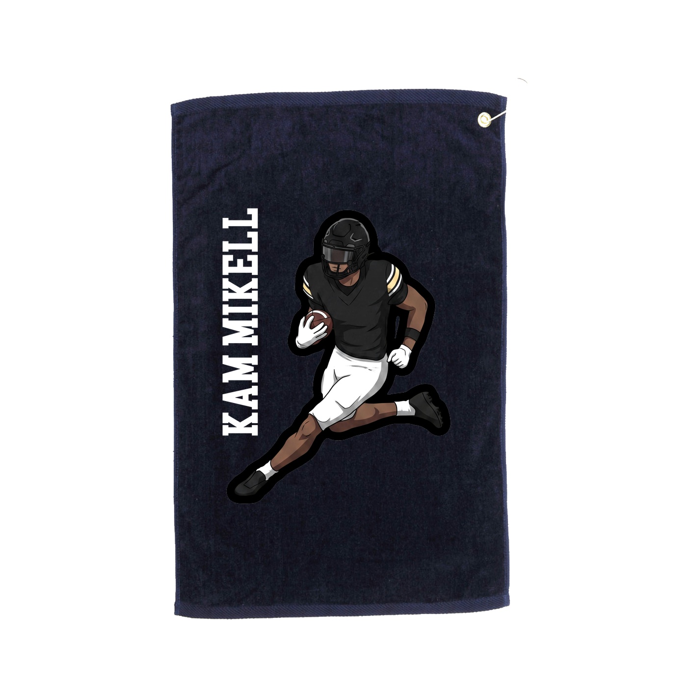 Golf Towel — Name Vertical in Navy