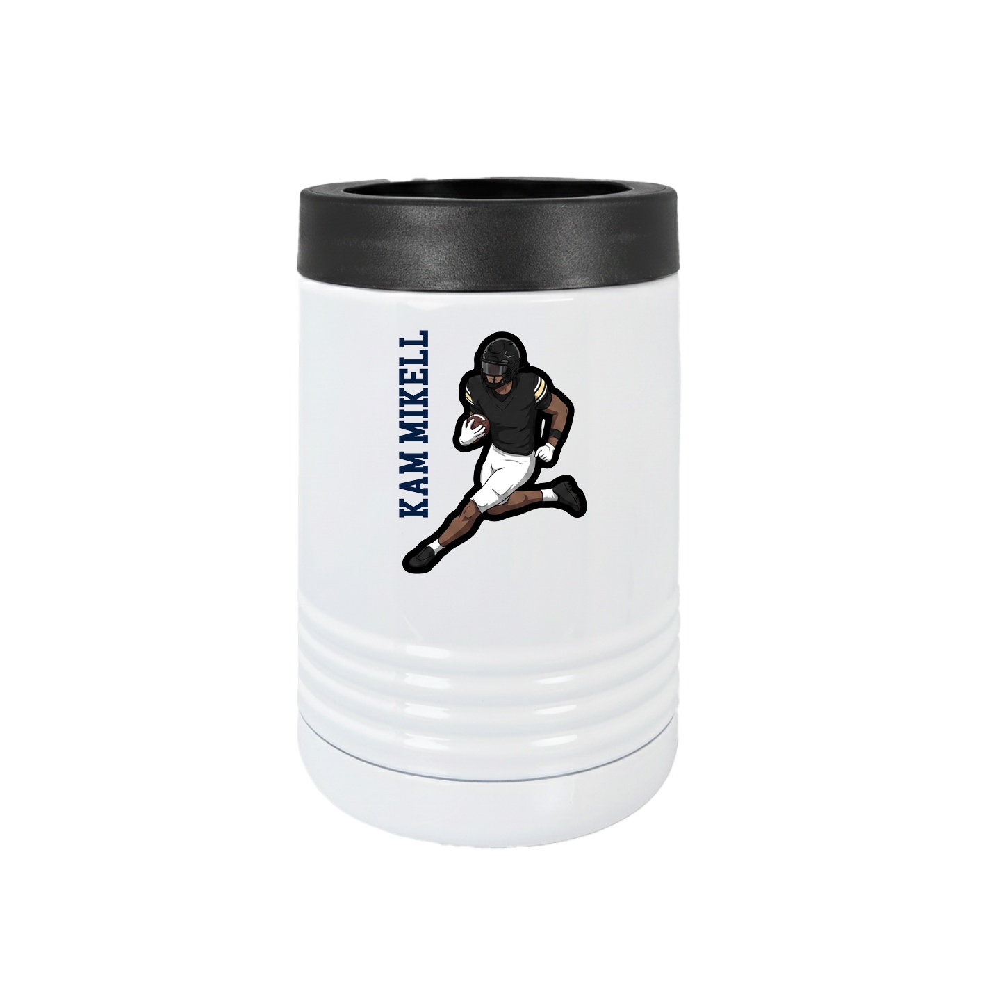 Beverage Holder — Name Vertical in White