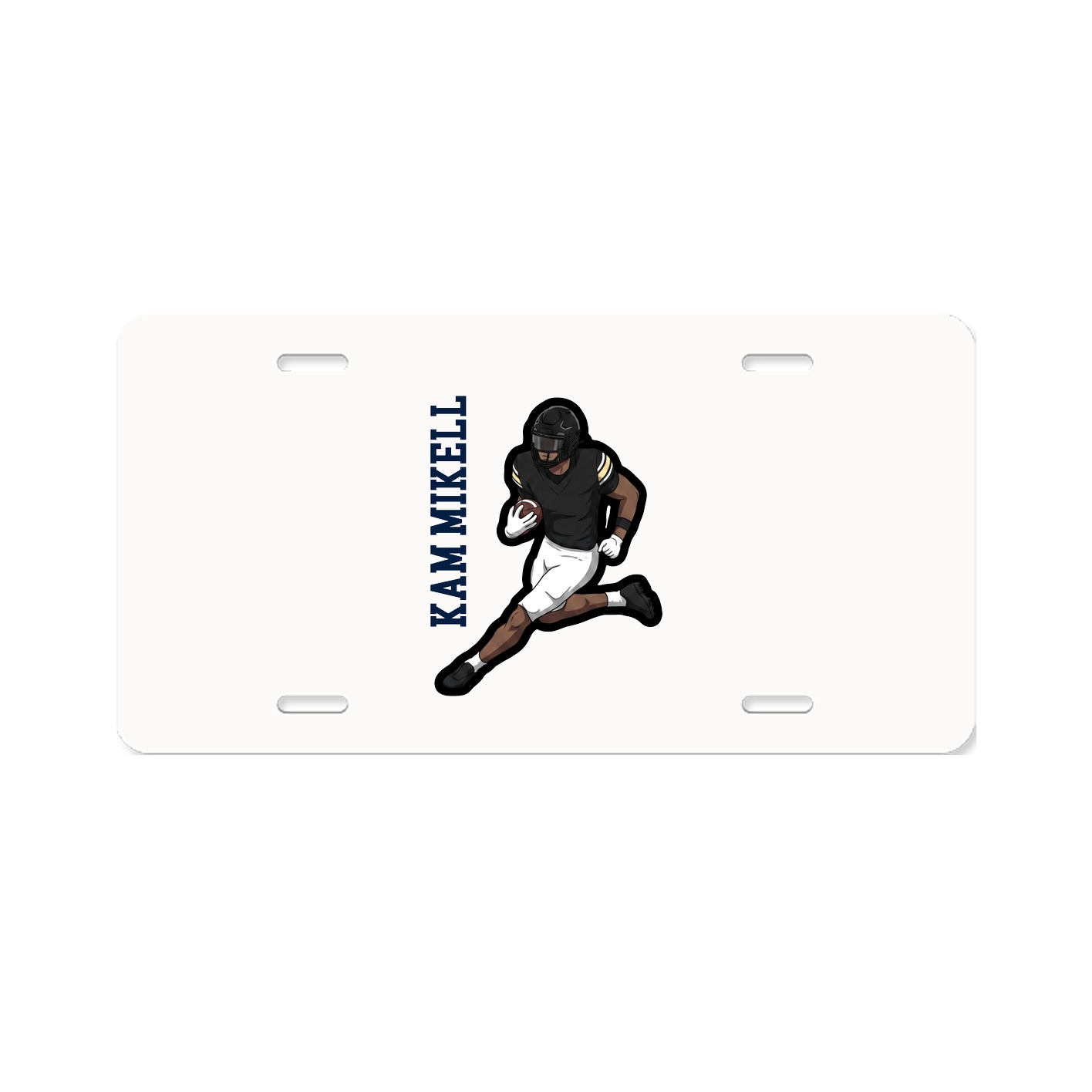 License Plate — Name Vertical in Classic