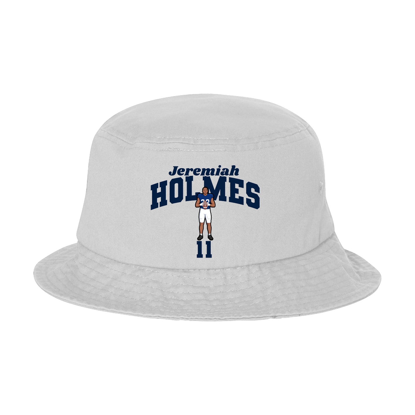 Bucket Cap — Signature Arch in White