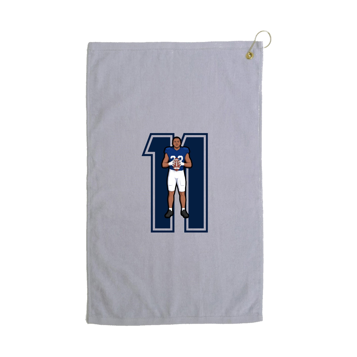 Golf Towel — Number in Grey