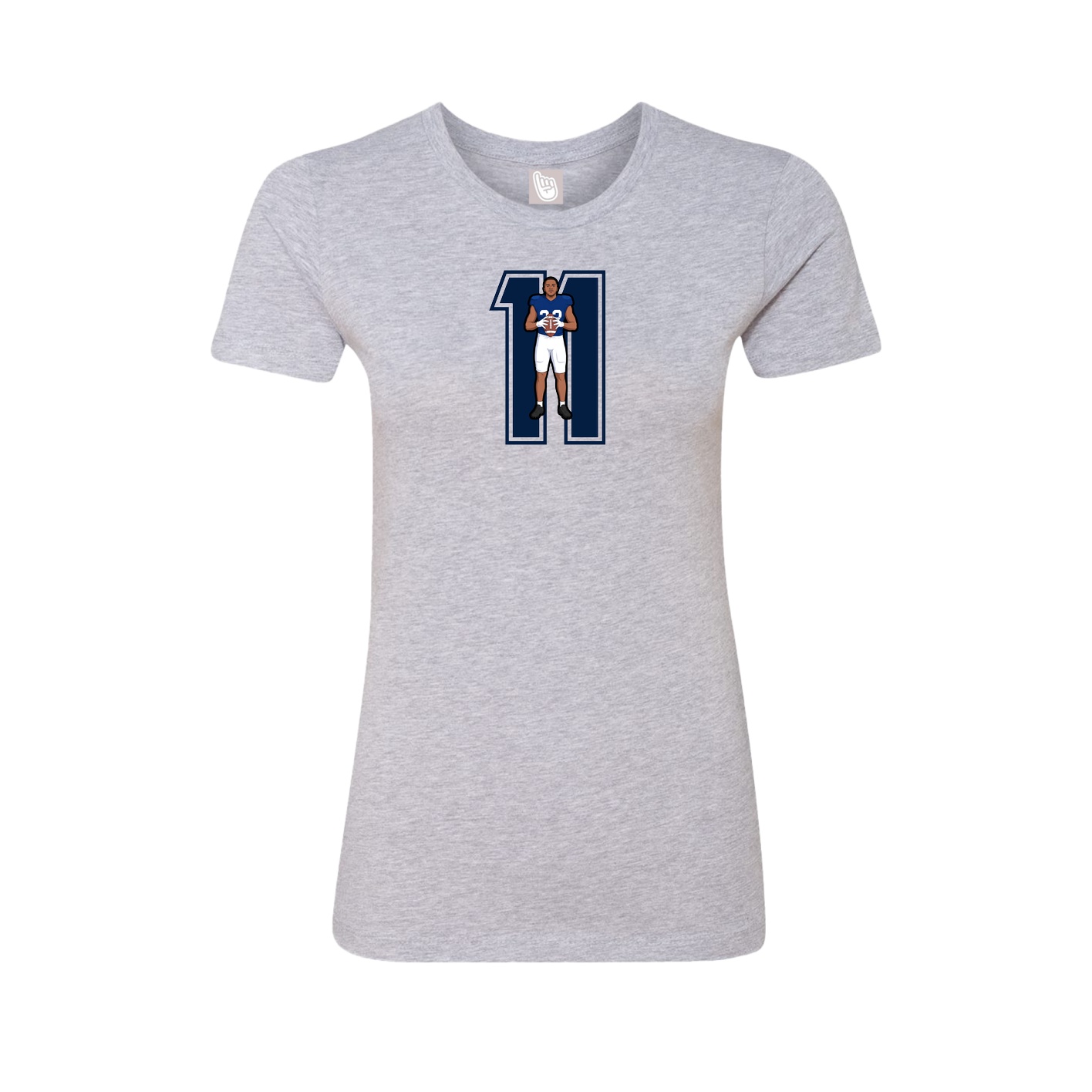 Womens Tee — Number in Grey
