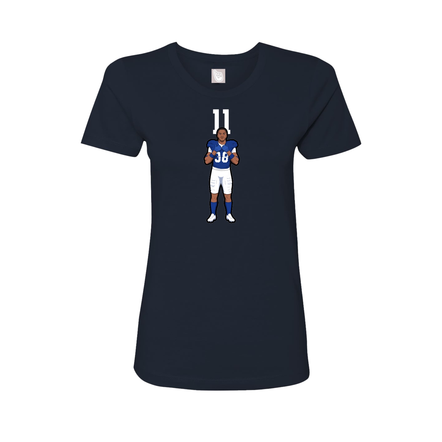 Womens Tee — Number Top in Navy