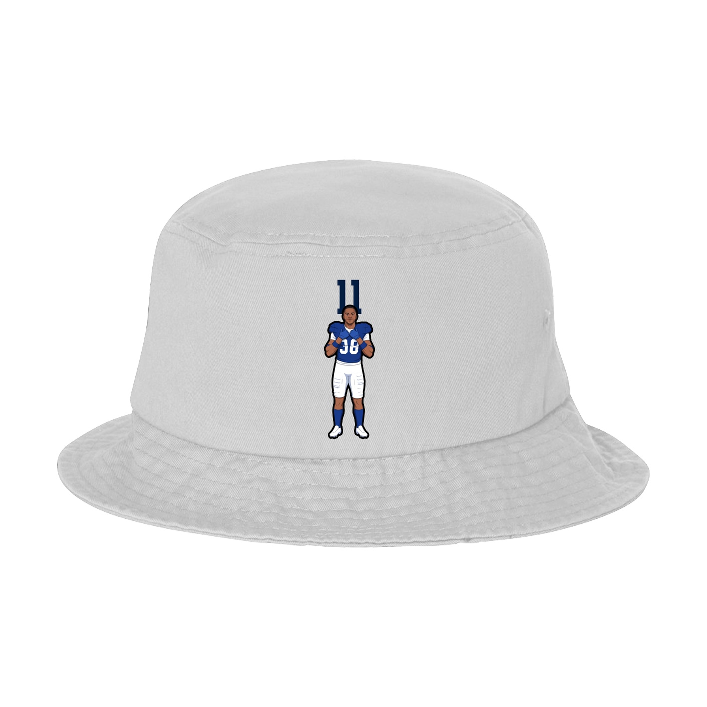 Bucket Cap — Number Top in White