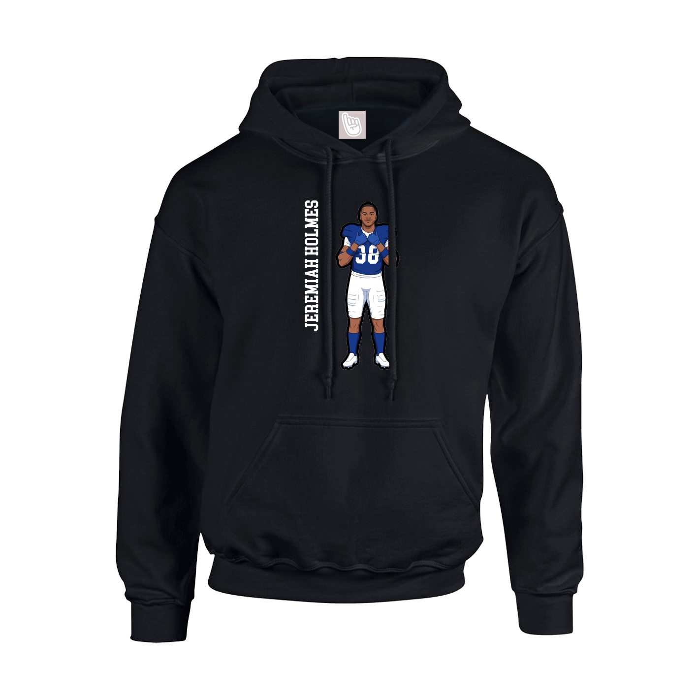 Youth Hoodie — Name Vertical in Black