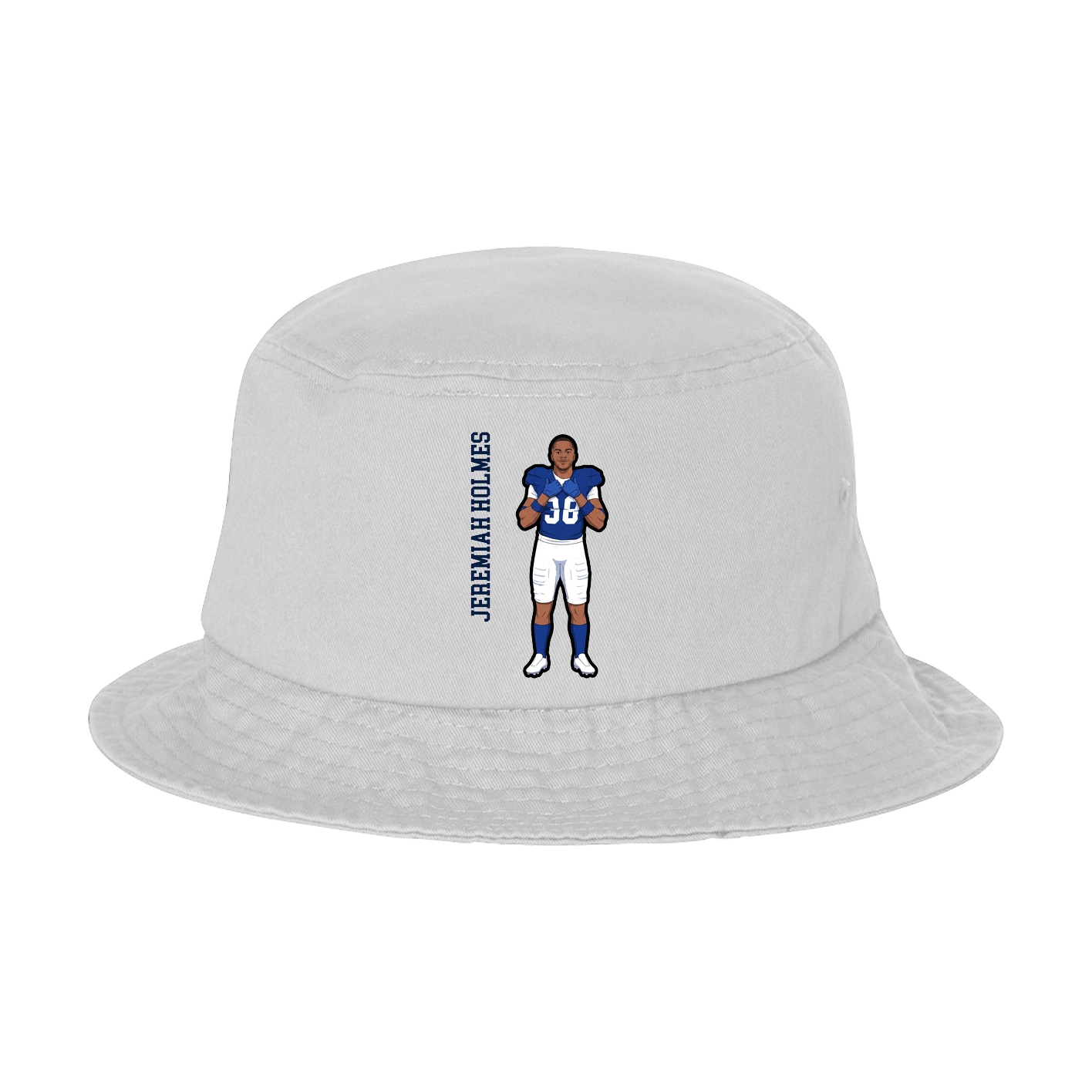 Bucket Cap — Name Vertical in White