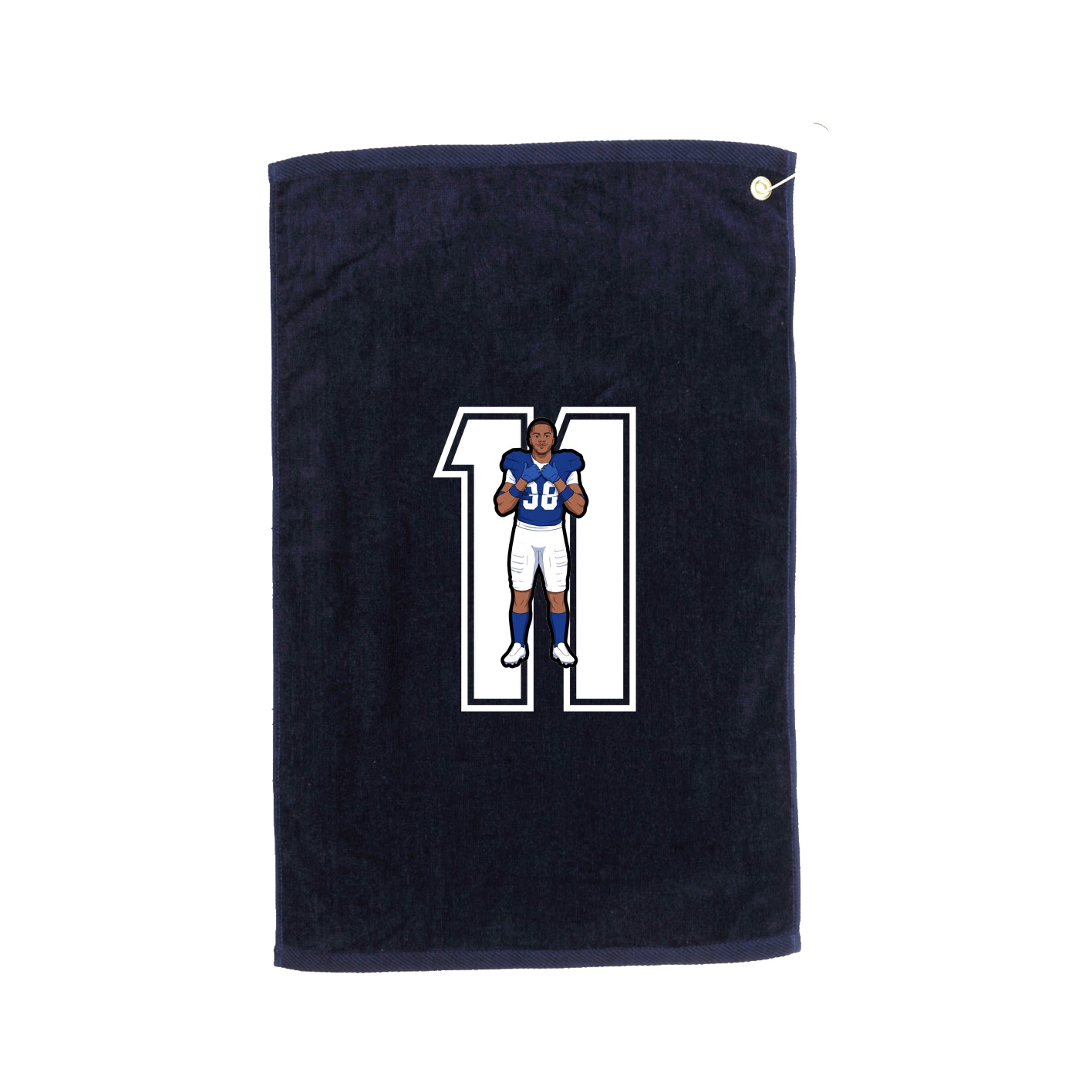 Golf Towel — Number in Navy
