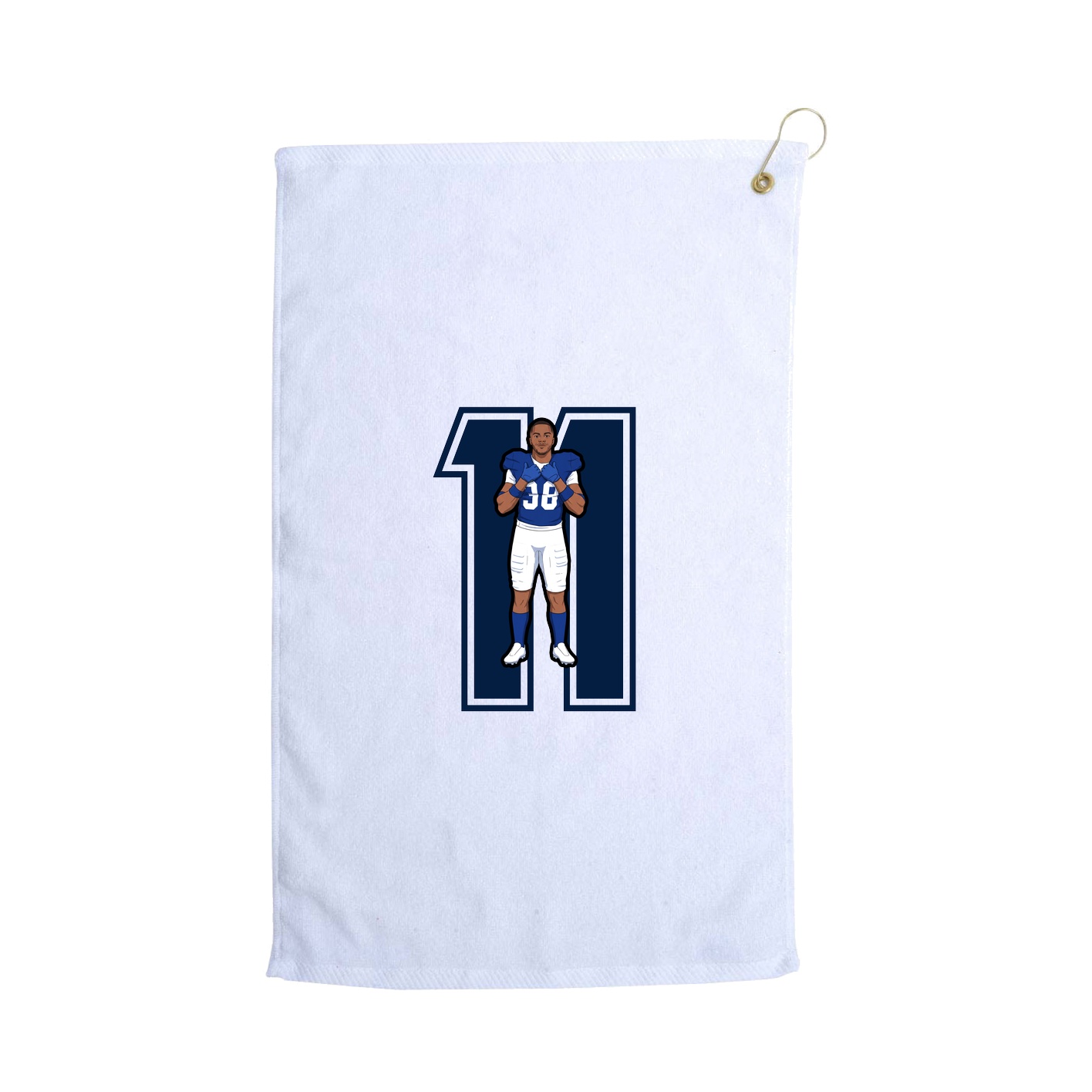 Golf Towel — Number in White