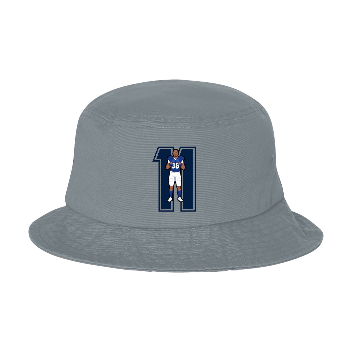 Bucket Cap — Number in Grey