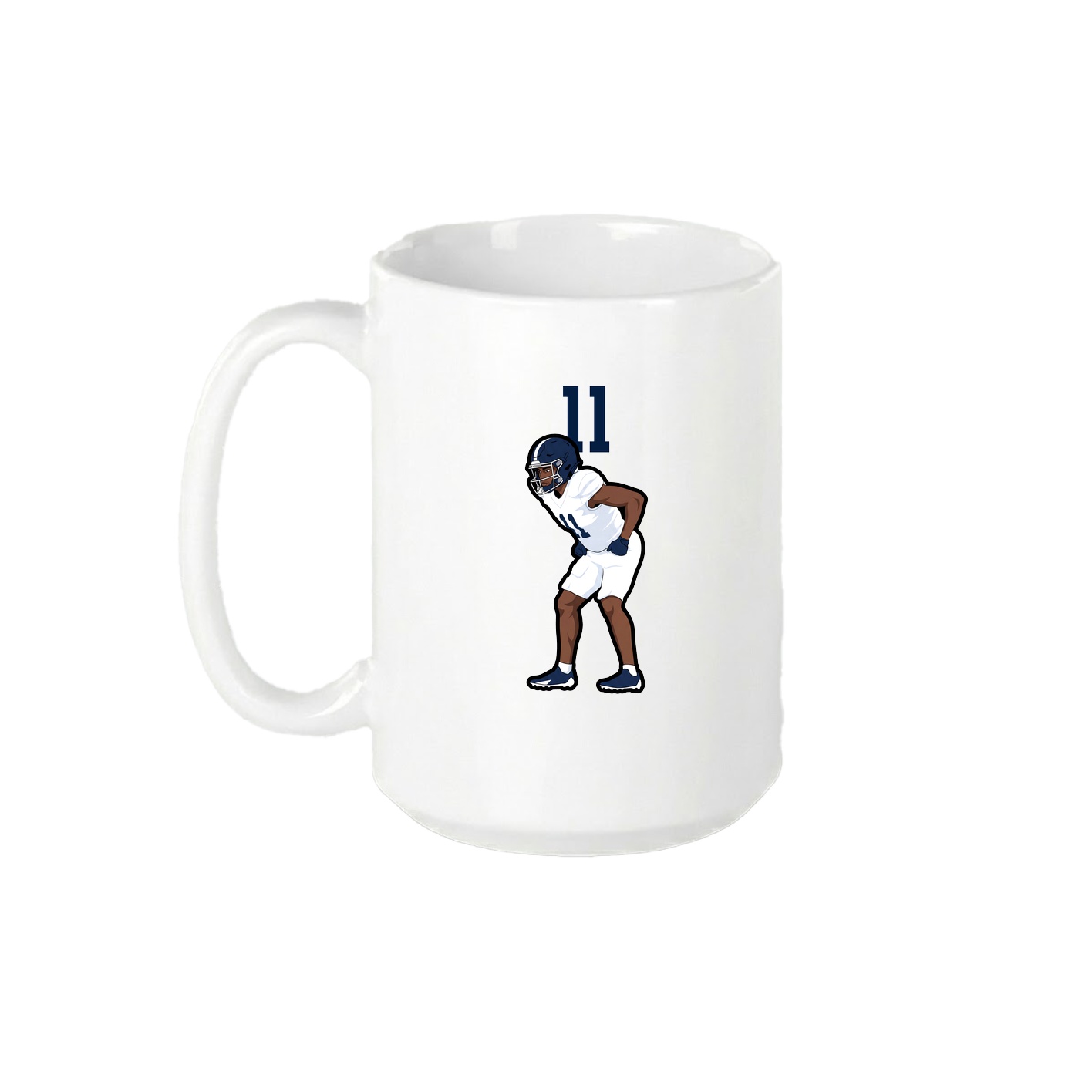 15oz Coffee Mug — Number Top in White