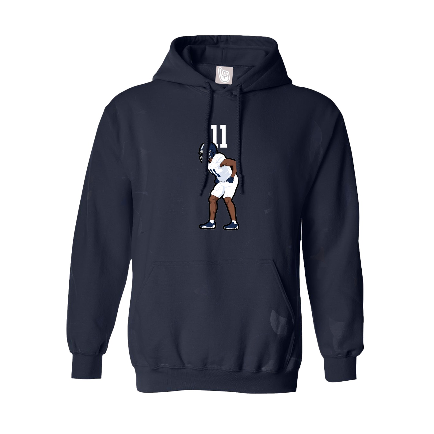 Hoodie — Number Top in Navy