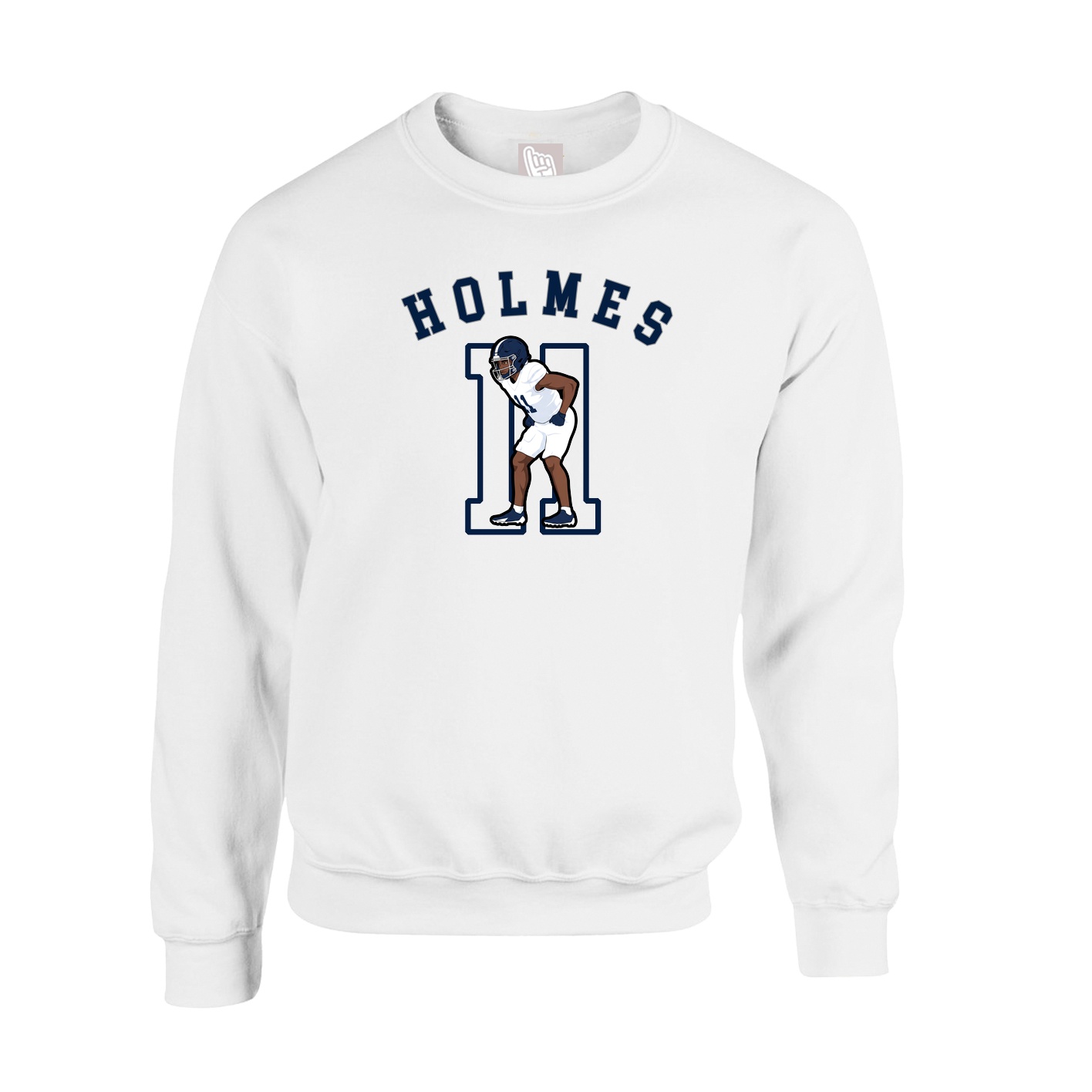 Fleece Crew — Shirsey Arch in White