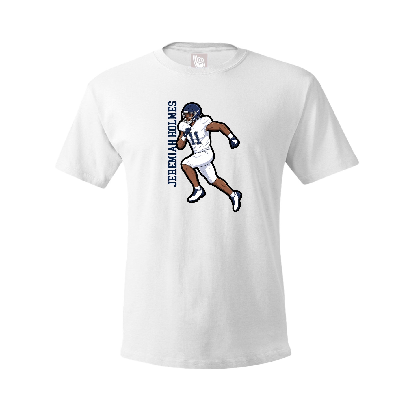 Tee — Name Vertical in White