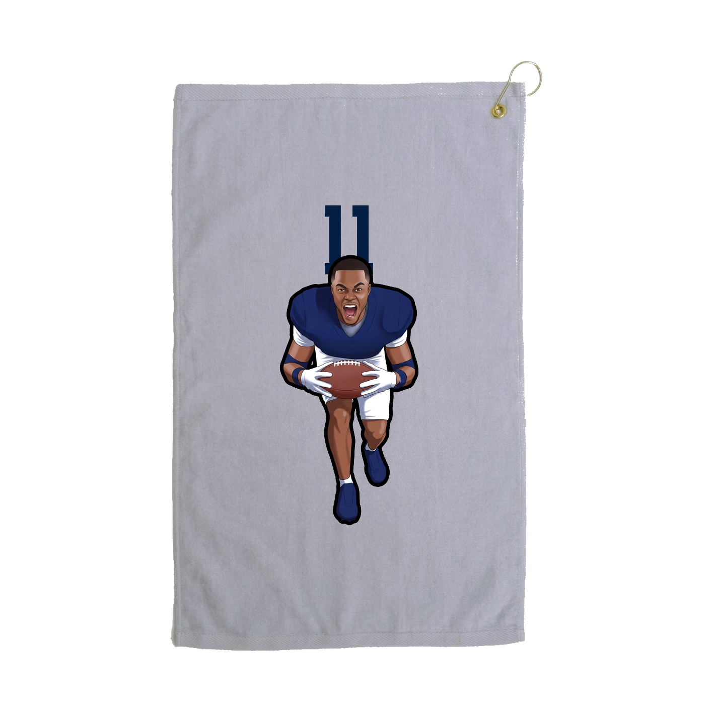 Golf Towel — Number Top in Grey