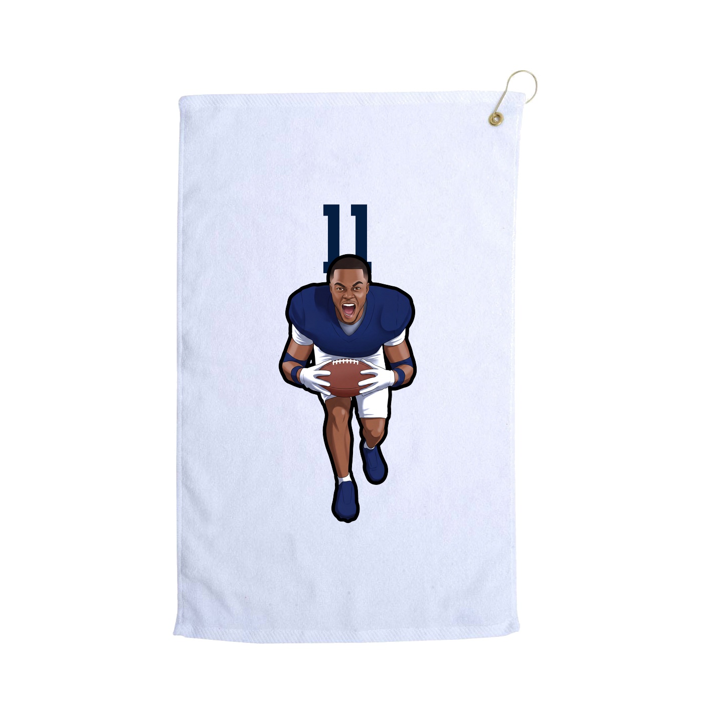 Golf Towel — Number Top in White