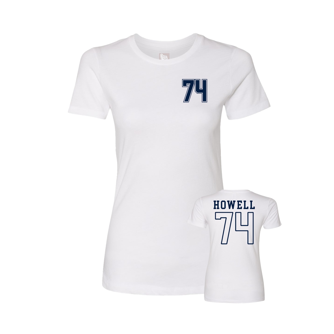 Womens Tee — Chest Back in White
