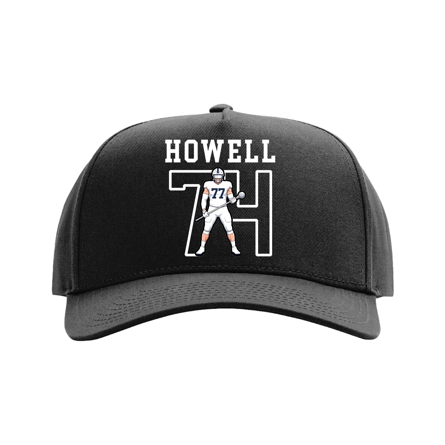 Full Fabric Five-Panel Champ Cap — Shirsey in Black