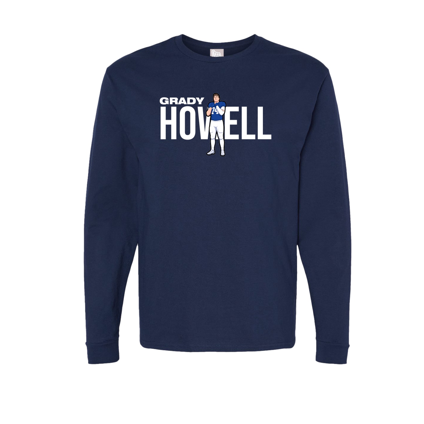 Long Sleeve Tee — Player Name in Navy