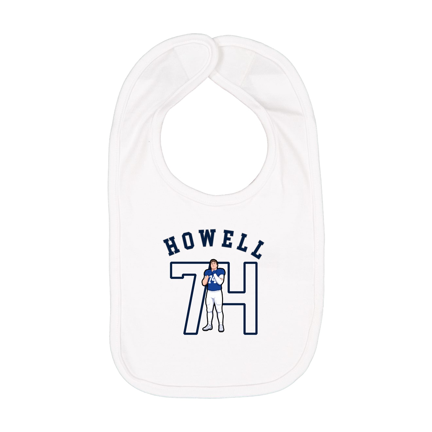 Infant Bib — Shirsey Arch in White