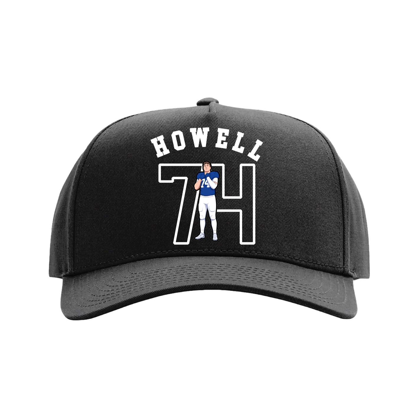Full Fabric Five-Panel Champ Cap — Shirsey Arch in Black