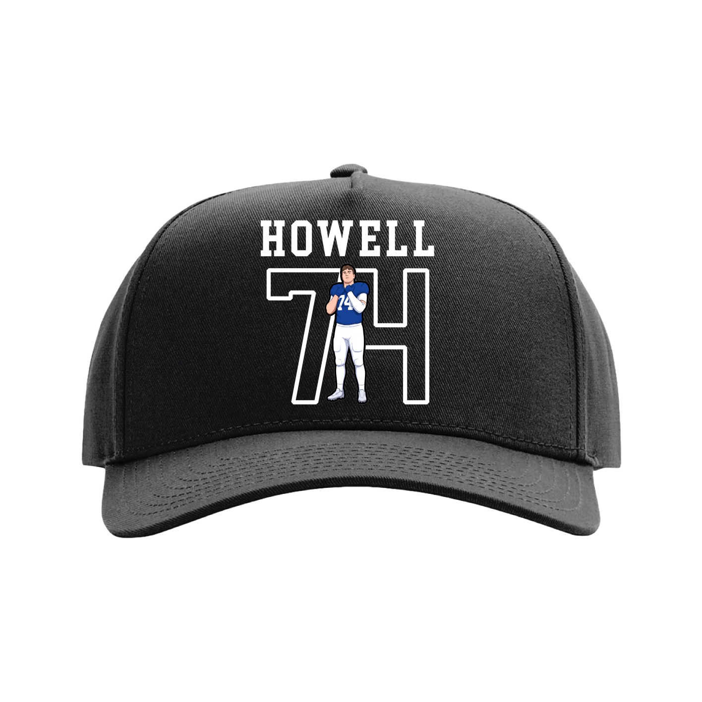 Full Fabric Five-Panel Champ Cap — Shirsey in Black