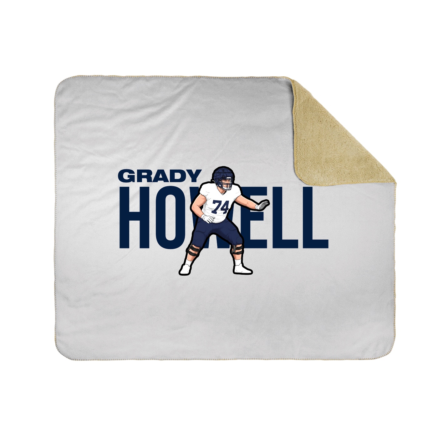 Throw Blanket — Player Name in White