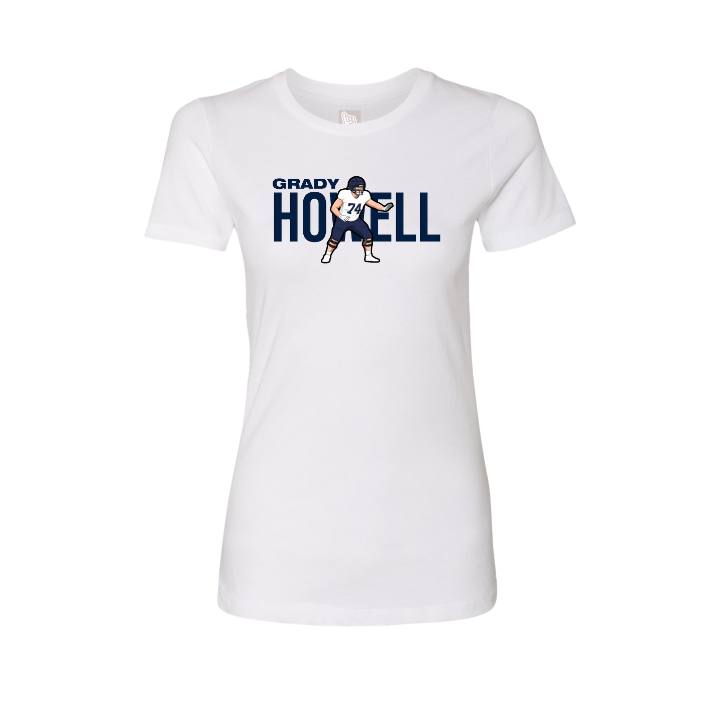 Fitted Women's Tee — Player Name in White