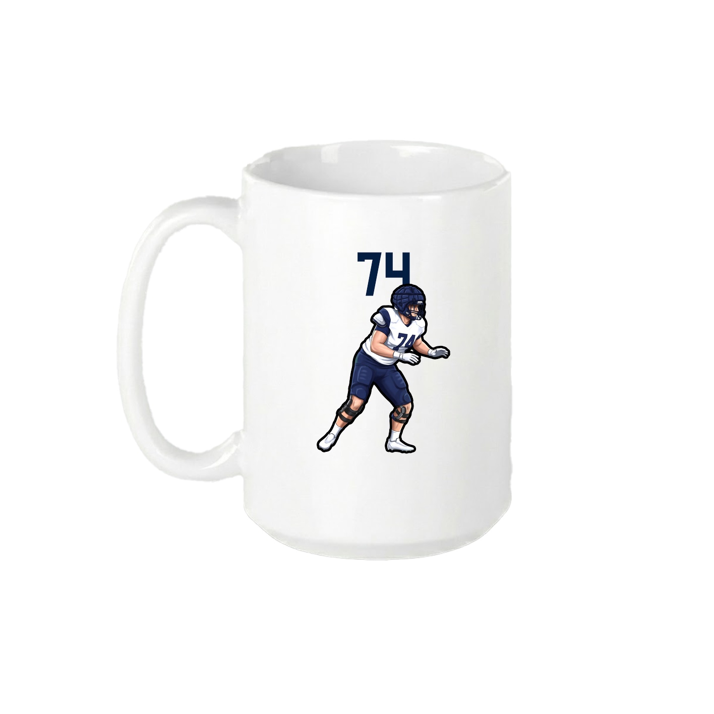 15oz Coffee Mug — Number Top in White