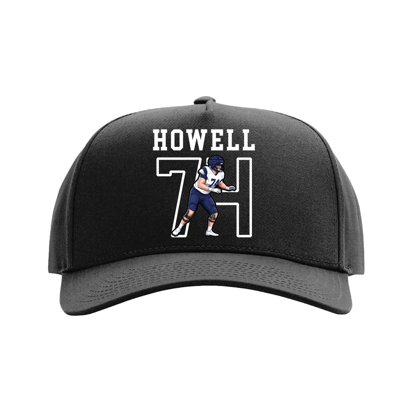 Full Fabric Five-Panel Champ Cap — Shirsey in Black
