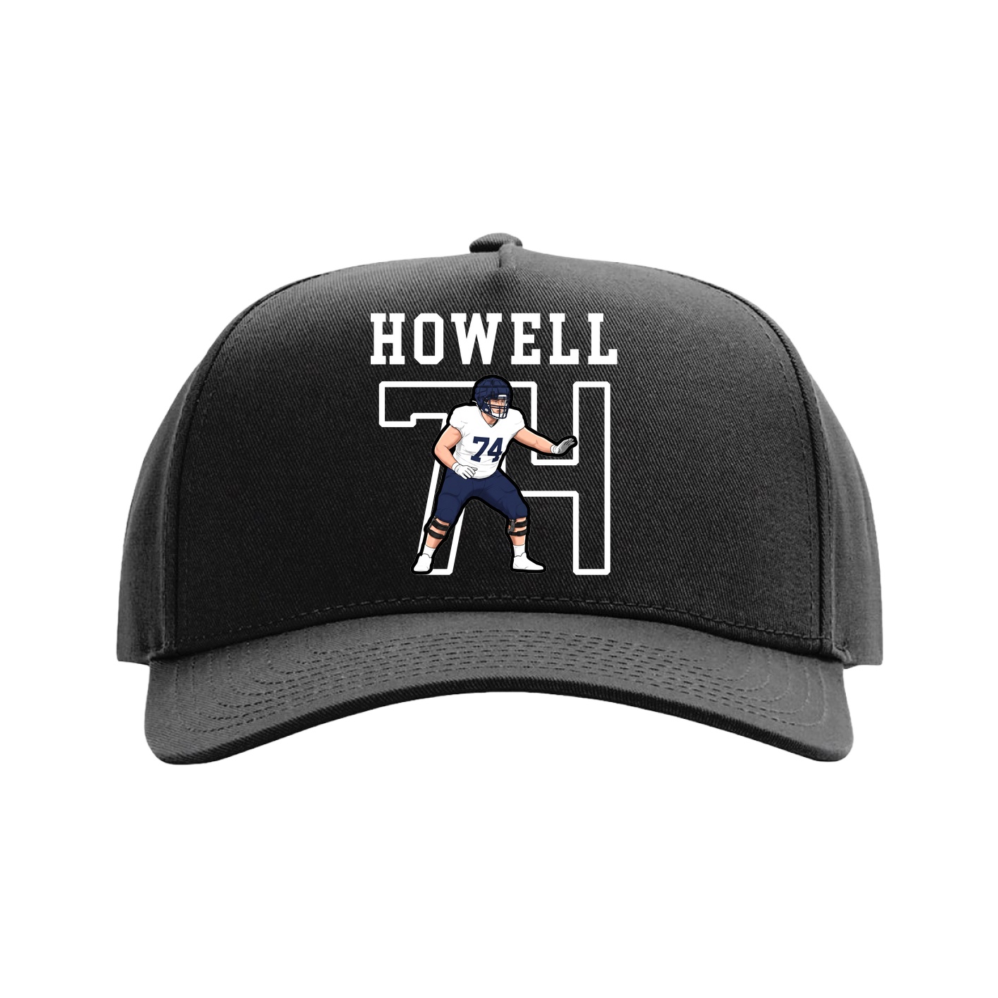 Full Fabric Five-Panel Champ Cap — Shirsey in Black