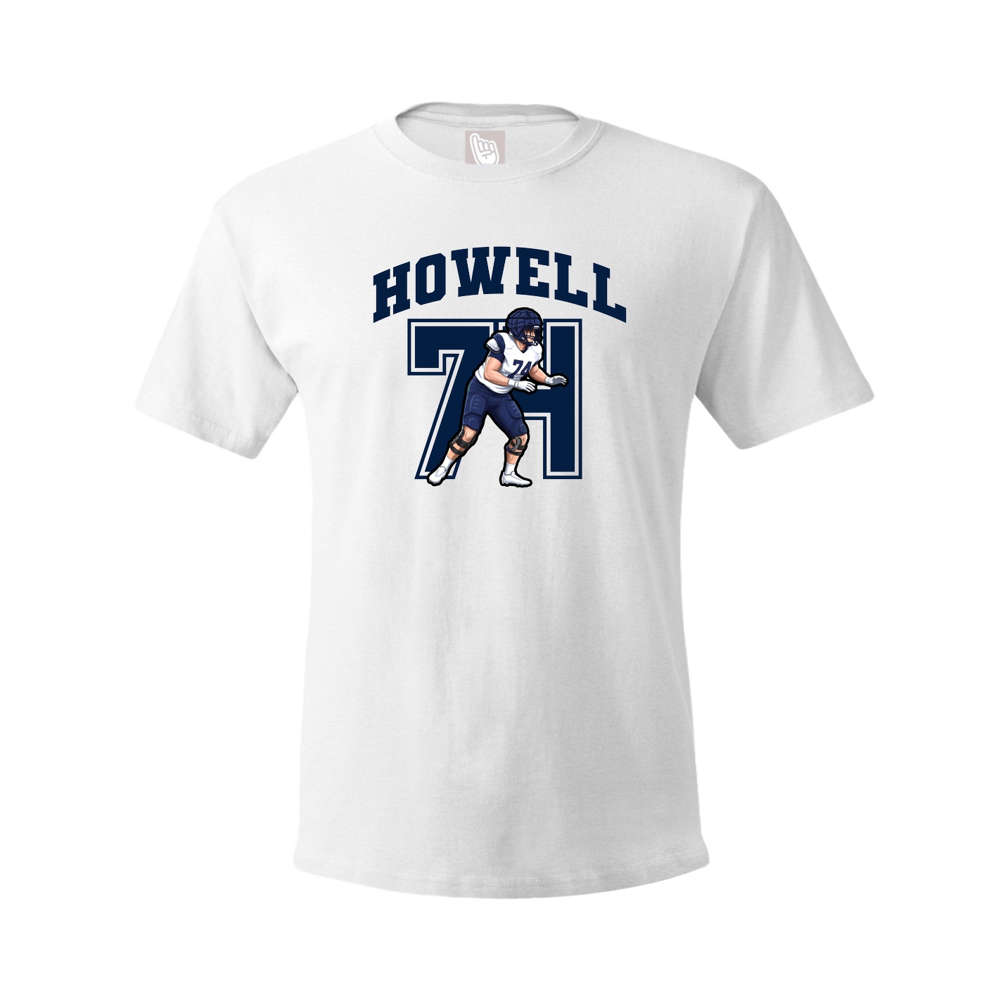 Youth Tee — Number in White