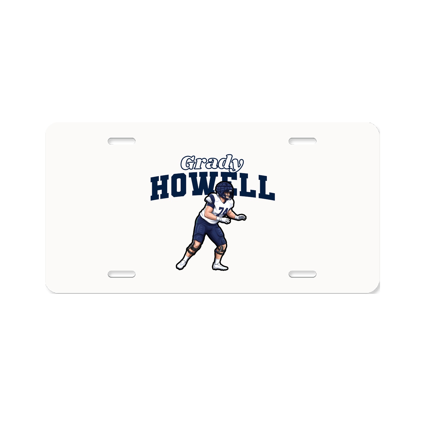 License Plate — Name Arch in Classic