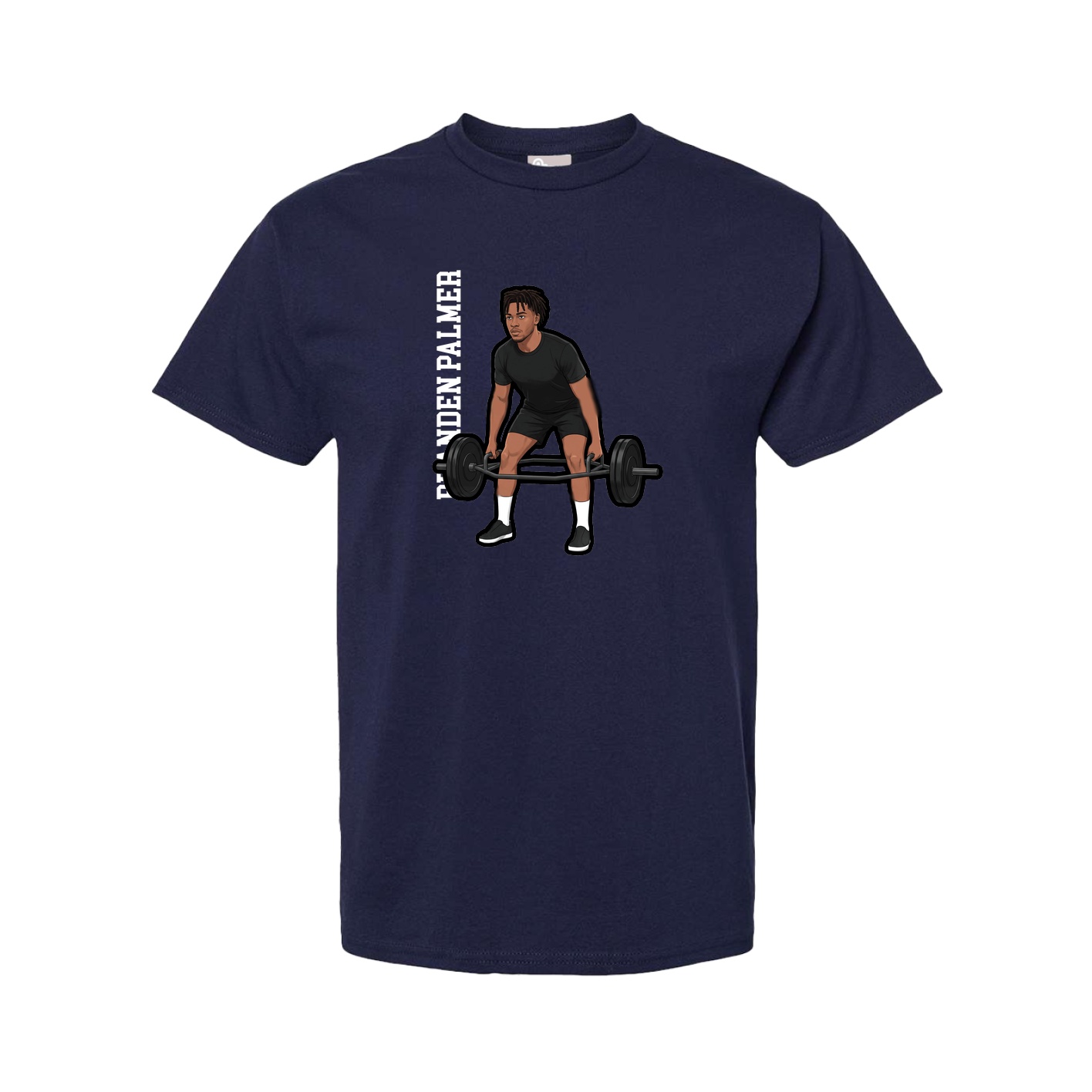 Youth Tee — Name Vertical in Navy
