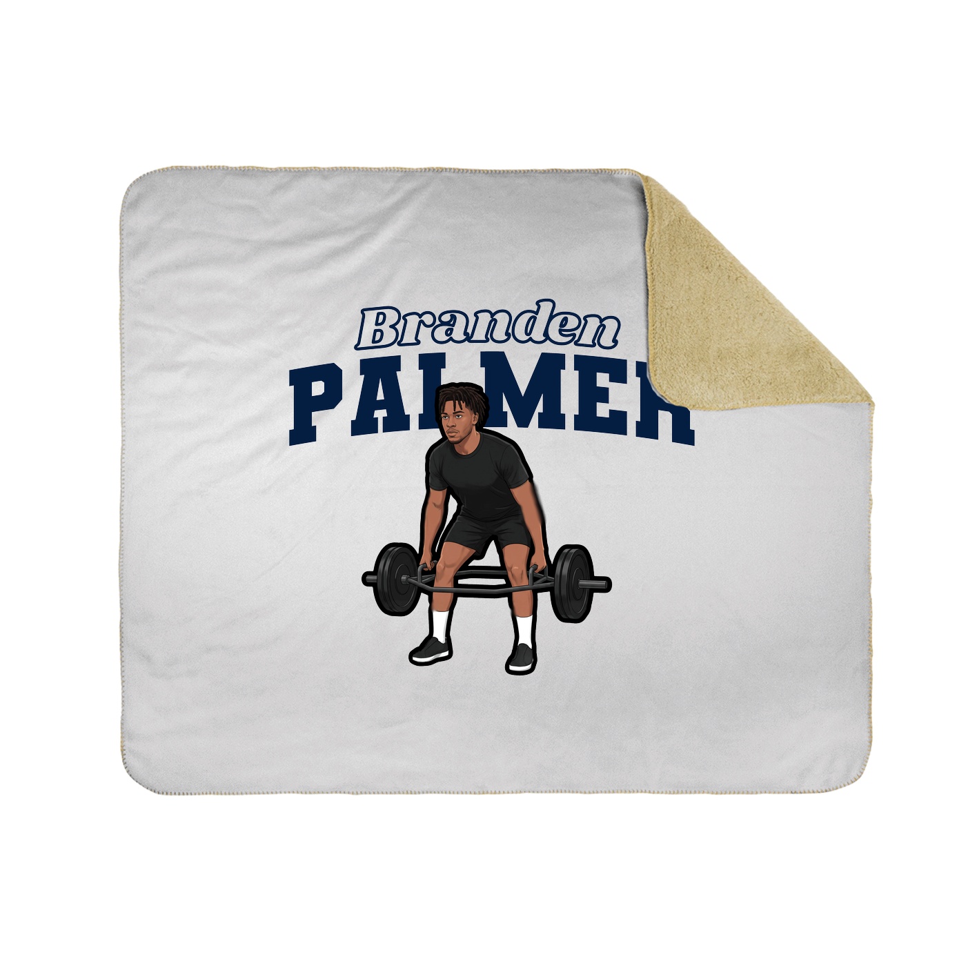 Throw Blanket — Name Arch in White