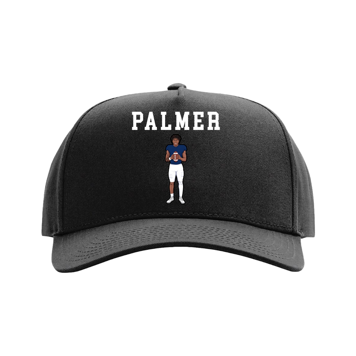 Full Fabric Five-Panel Champ Cap — Shirsey in Black