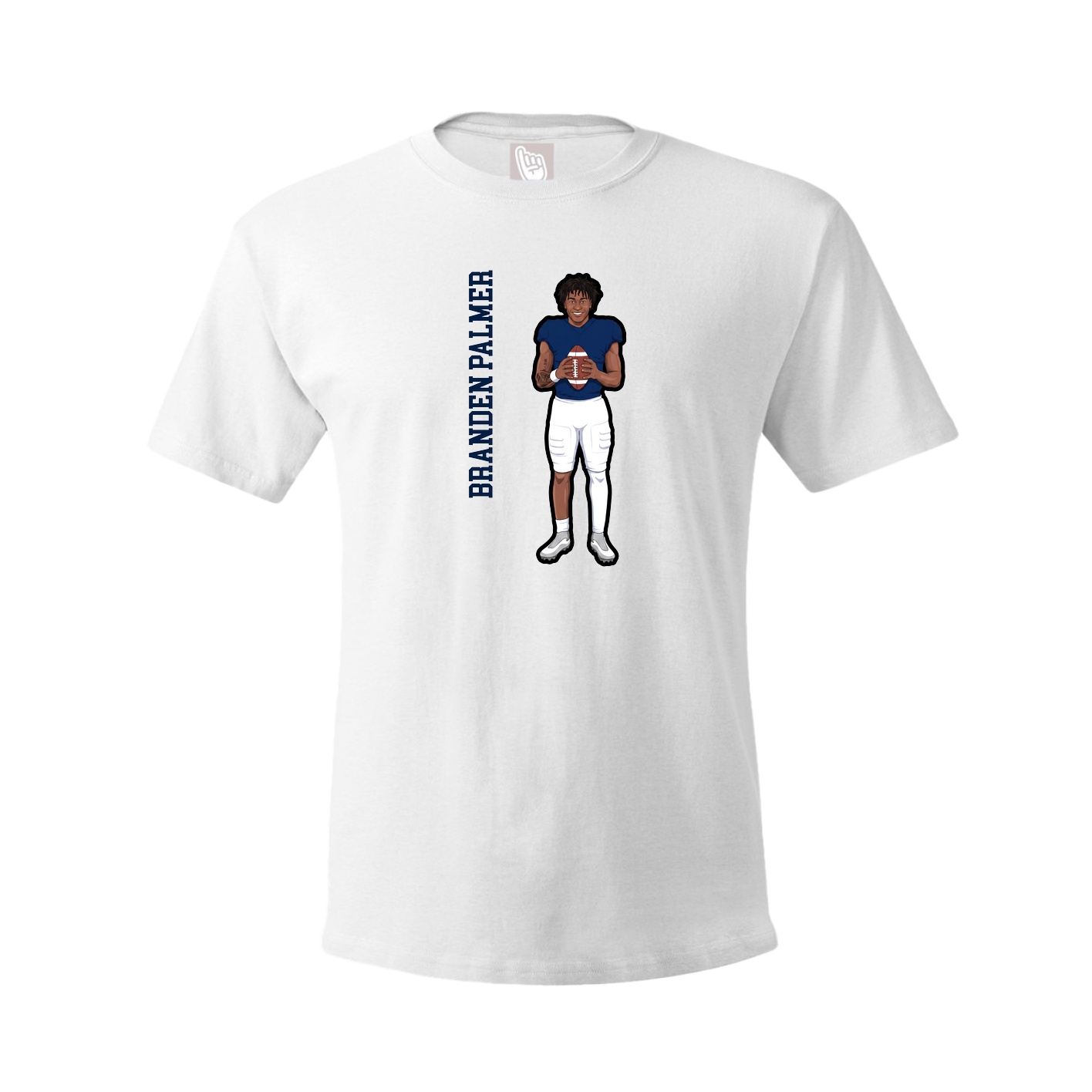 Tee — Name Vertical in White