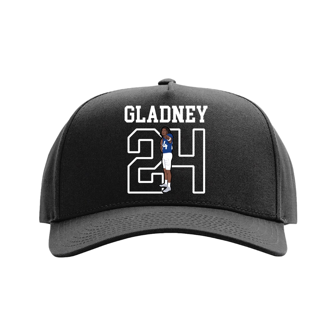 Full Fabric Five-Panel Champ Cap — Shirsey in Black