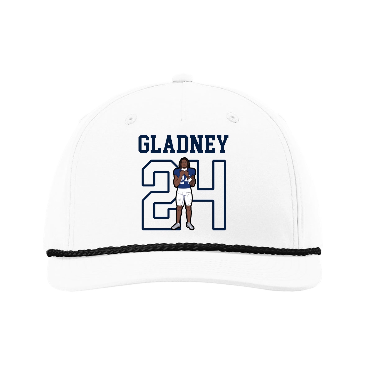 Five-Panel Classic Rope Cap — Shirsey in White